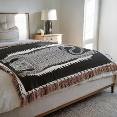 Animal Folk Art Tapestry Tiger Throw