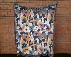 Abstract Floral Wall Art Throw