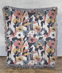 Abstract Floral Wall Art Throw