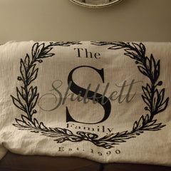 Personalized Family Name Throw Blanket