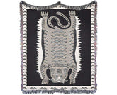 Animal Folk Art Tapestry Tiger Throw