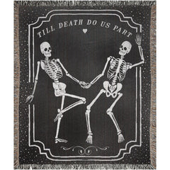 Halloween Dancing Skeleton Throw
