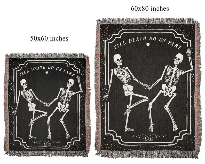 Halloween Dancing Skeleton Throw