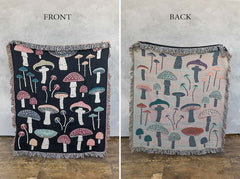 Mushroom Tapestry Woven Throw Blanket