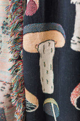Mushroom Tapestry Woven Throw Blanket