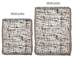Modern Art black and white blanket
