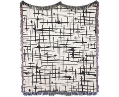 Modern Art black and white blanket