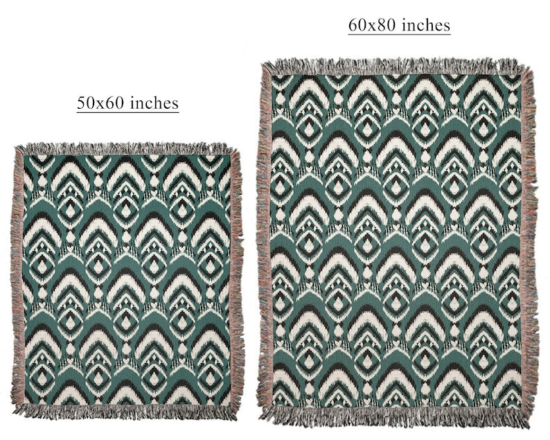Bohemian Ikat Throw Blanket