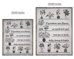 Personalized Grandma Gift Throw Blanket