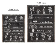 Personalized Grandma Gift Throw Blanket