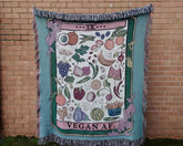Vegan Af Throw Blanket with tarot card design - perfect gift for vegans
