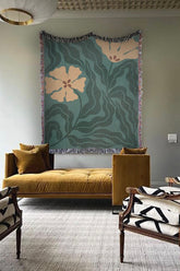 Wall Hanging Woven Green Throw