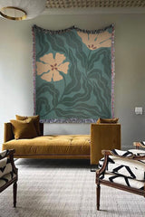 Wall Hanging Woven Green Throw