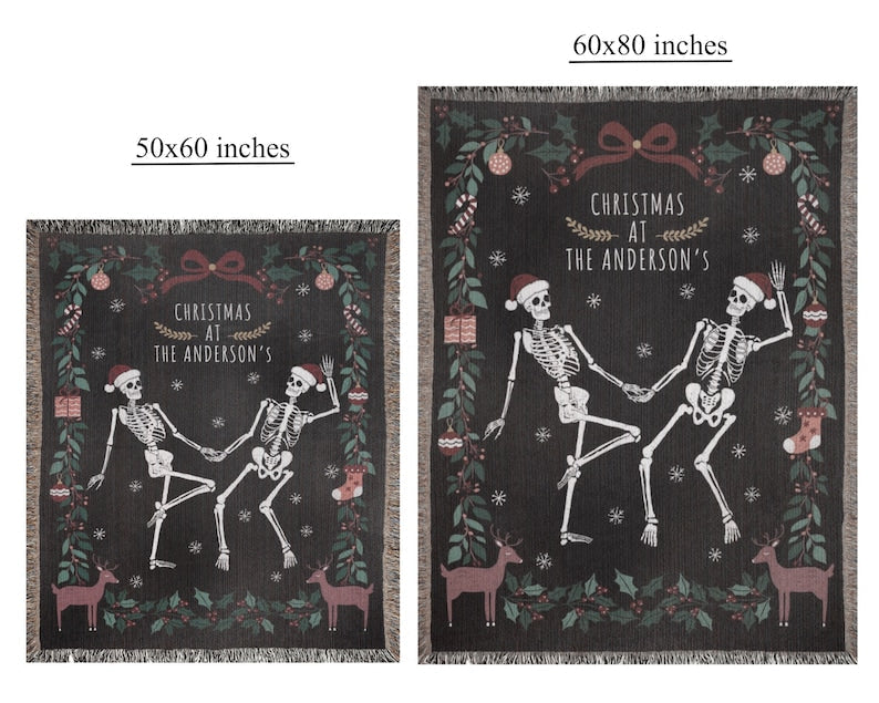 Personalized Couple Christmas Throw