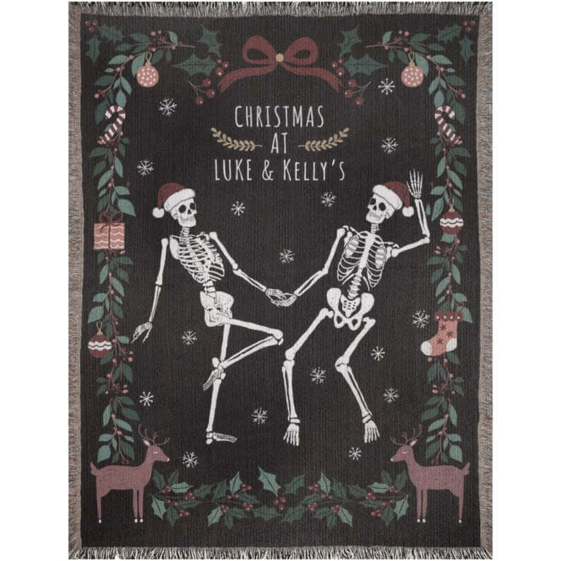 Dancing Skeletons Christmas Blanket