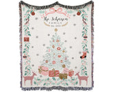 Personalized Pink Coquette Christmas Blanket