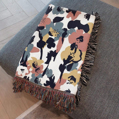Abstract Floral Wall Art Throw