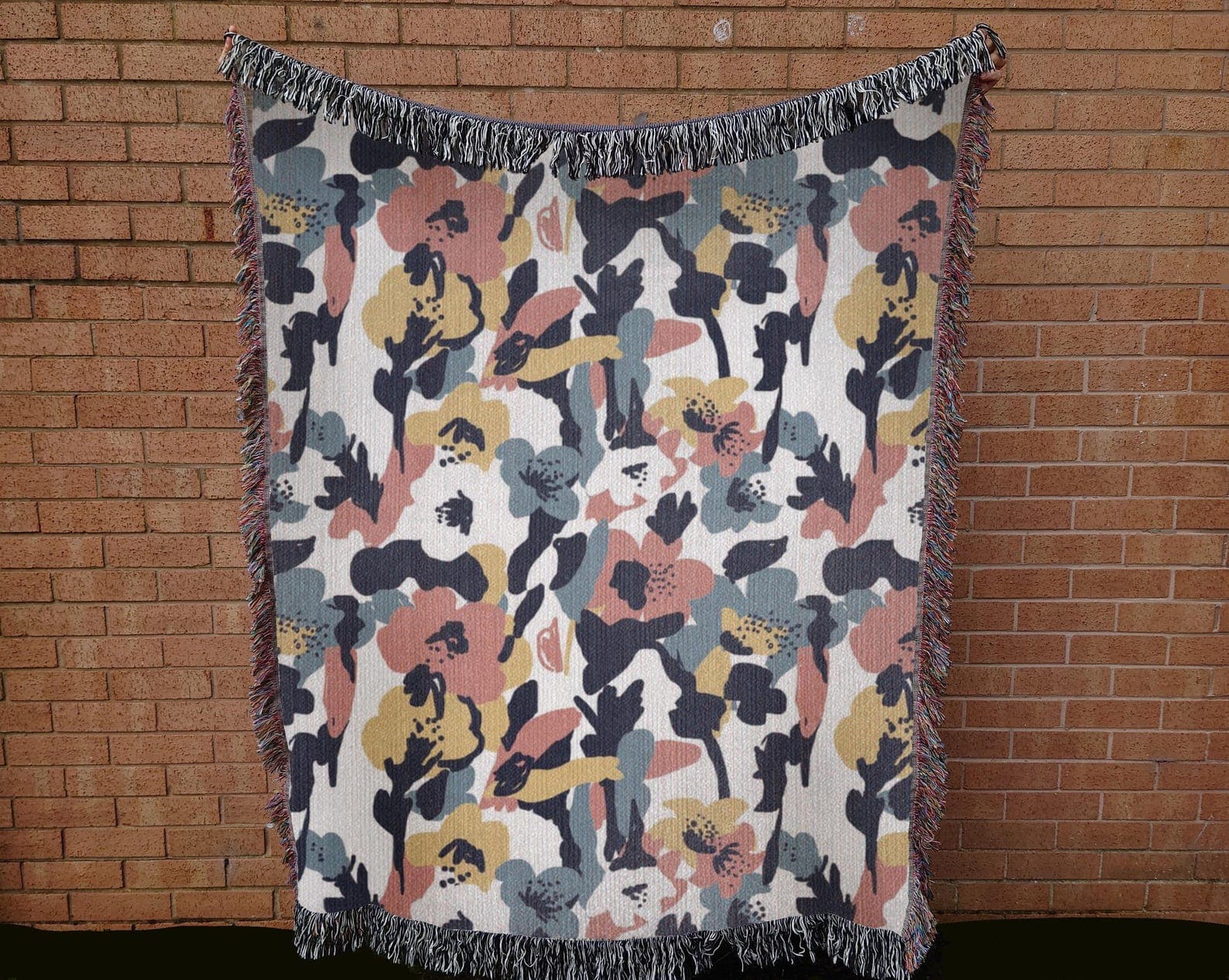 Abstract Floral Wall Art Throw