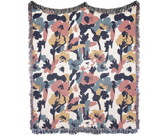 Abstract Floral Wall Art Throw