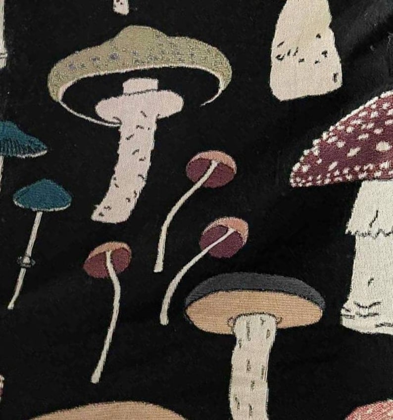 Mushroom Tapestry Woven Throw Blanket