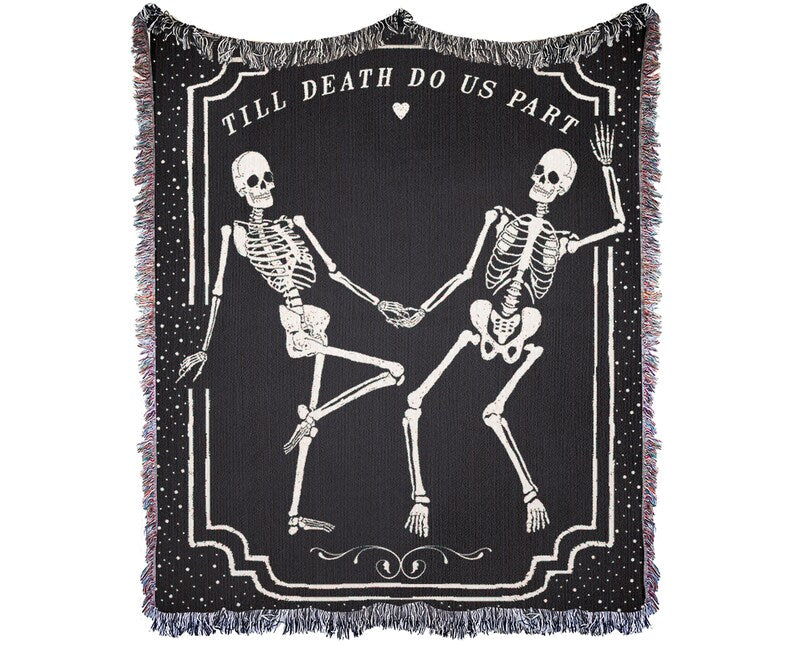 Halloween Dancing Skeleton Throw