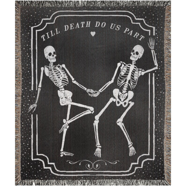 Halloween Dancing Skeleton Throw