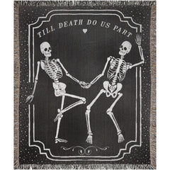 Halloween Dancing Skeleton Throw