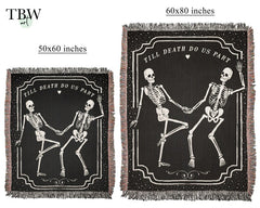 Halloween Dancing Skeleton Throw