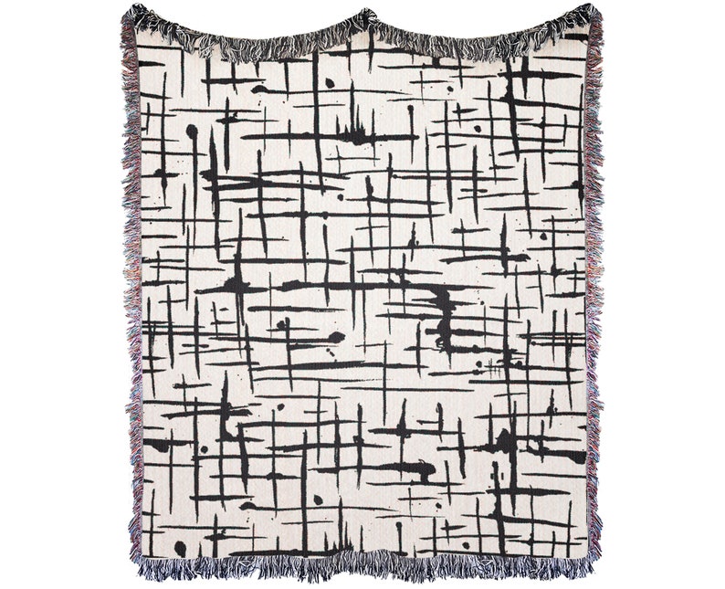 Black And White Modern Art Throw