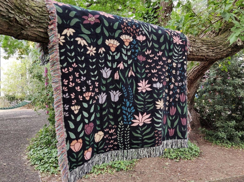 Boho Floral Throw