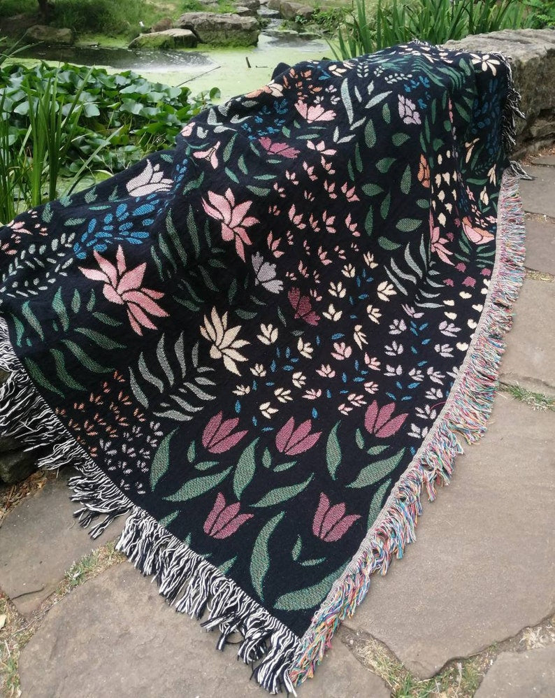 Boho Floral Throw