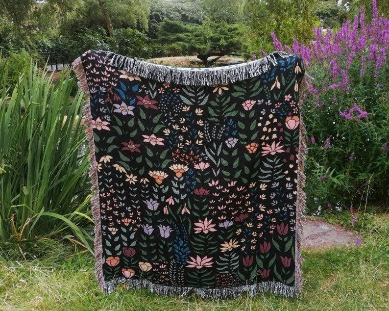 Boho Floral Throw