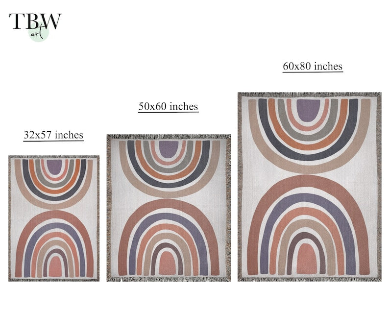 Earth Tones Rainbow Throw