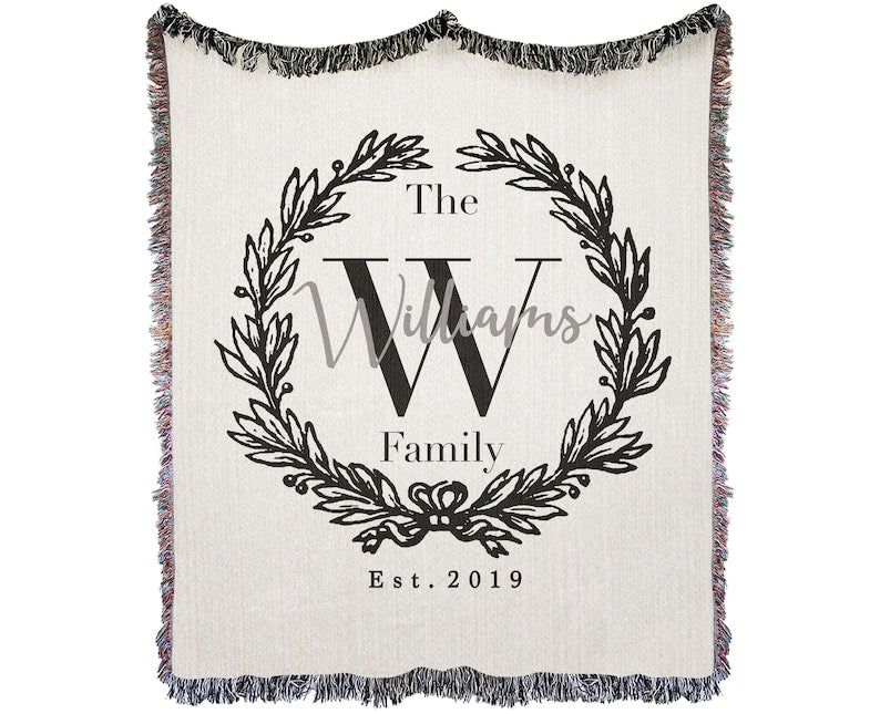 Personalized Family Name Throw Blanket