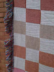 Earth Tones Checkered Throw