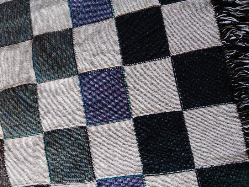 Earth Tones Checkered Throw