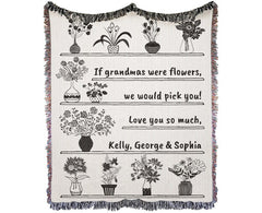 Personalized Grandma Gift Throw Blanket