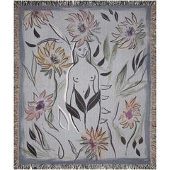 Woman Body Art Tapestry Blanket