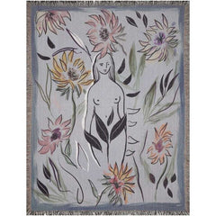Woman Body Art Tapestry Blanket