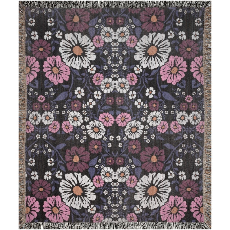 Autumn Night Boho Throw Blanket