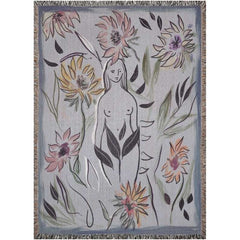 Woman Body Art Tapestry Blanket