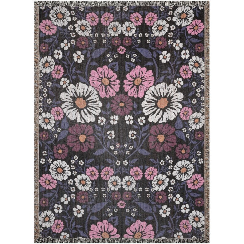Autumn Night Boho Throw Blanket