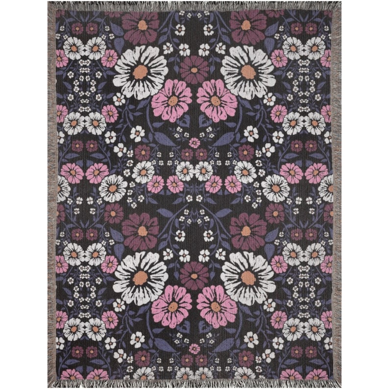 Autumn Night Boho Throw Blanket