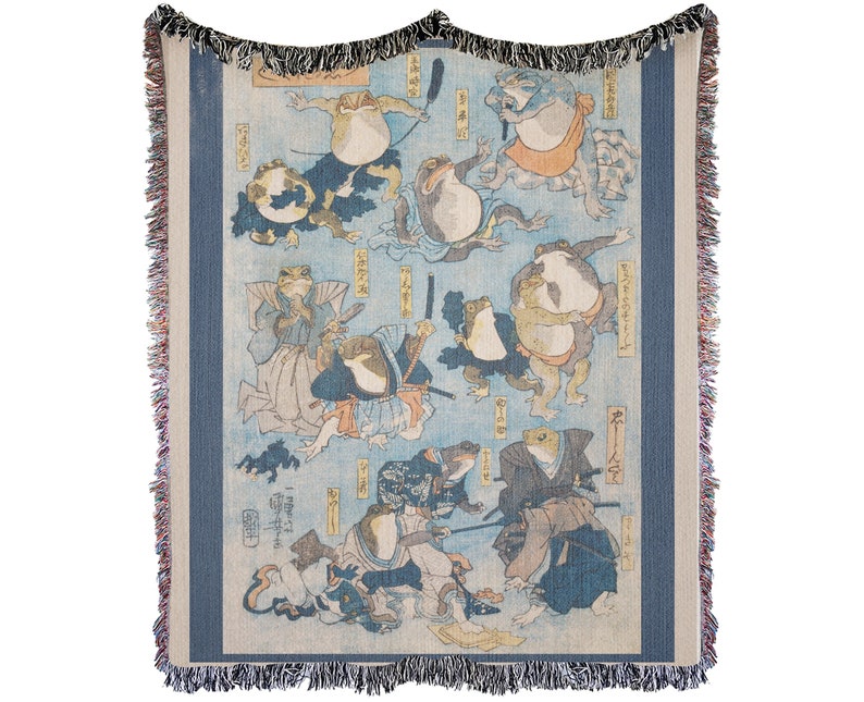 Vintage Frog Tapestry Throw