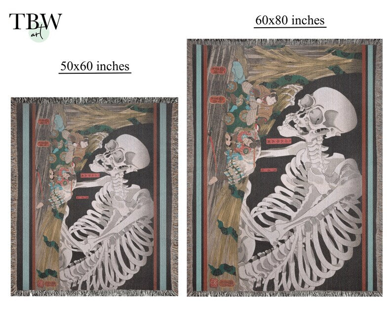 Halloween Vintage Skeleton Throw