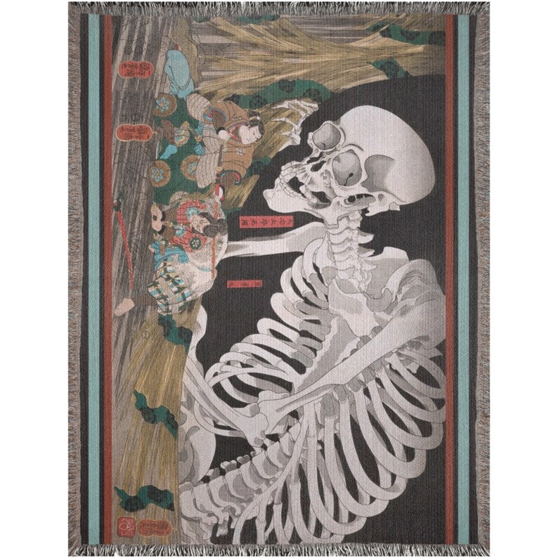 Halloween Vintage Skeleton Throw