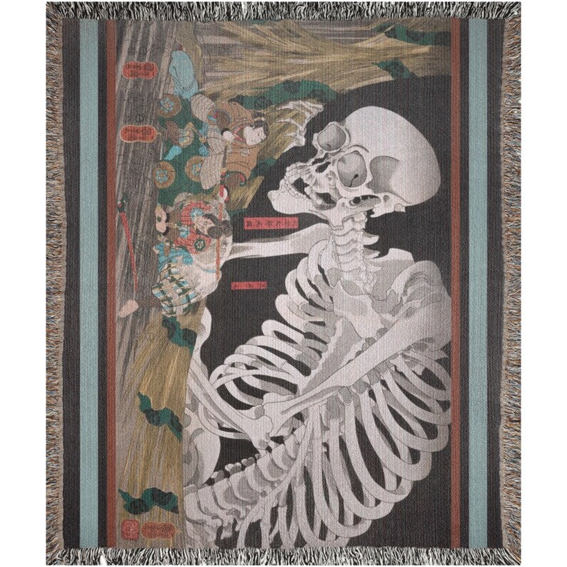 Halloween Vintage Skeleton Throw