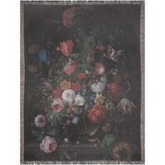 Dark Gothic Botanical Throw