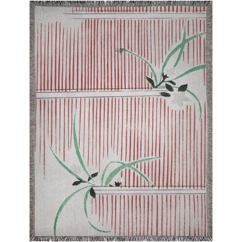 Minimalist Japanese Art Throw