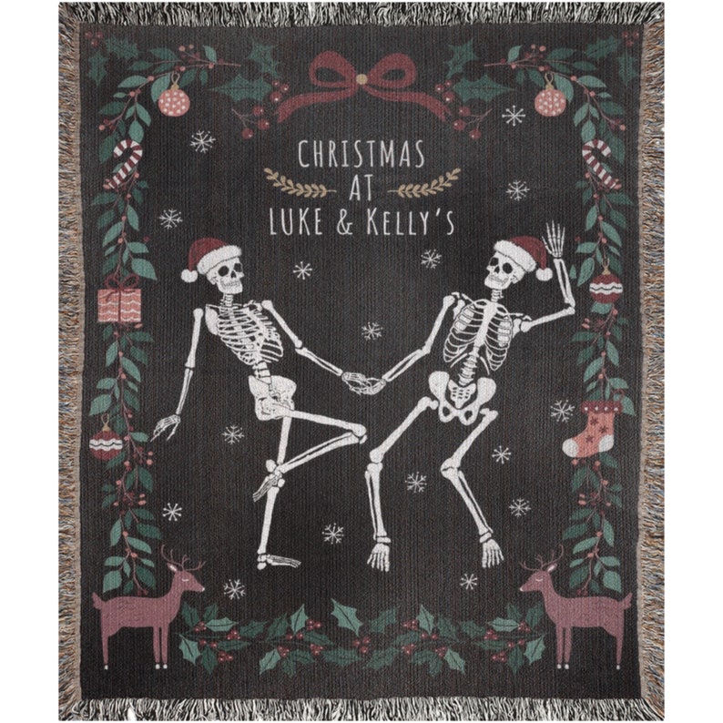 Dancing Skeletons Christmas Blanket